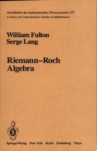 Riemann-Roch Algebra
