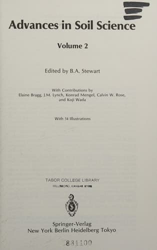 Advances in Soil Science