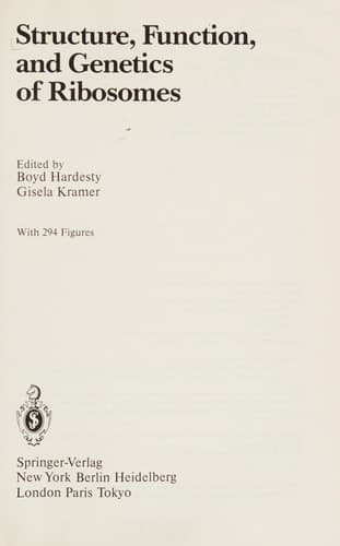 Structure, Function, and Genetics of Ribosomes (Springer Series in Molecular and Cell Biology)
