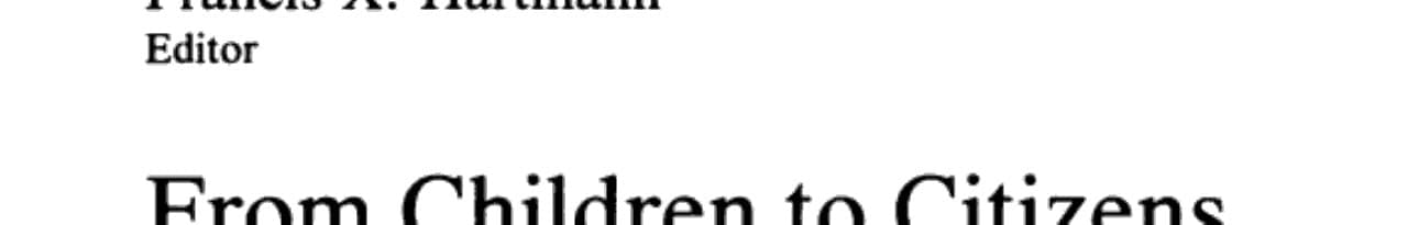 From Children to Citizens Volume II: The Role of the Juvenile Court