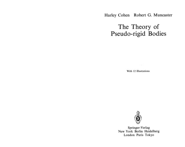 The Theory of Pseudo-rigid Bodies (Springer Tracts in Natural Philosophy, 33)