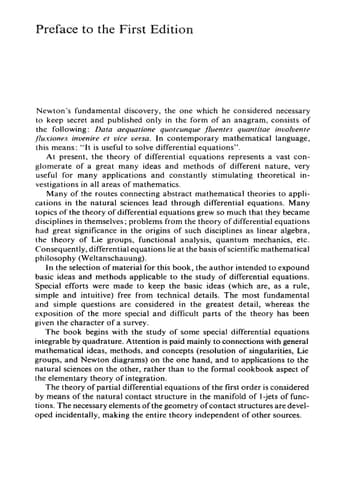 Geometrical Methods in the Theory of Ordinary Differential Equations