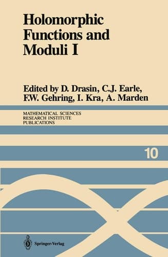 Holomorphic Functions and Moduli I Proceedings of a Workshop held March 13–19, 1986