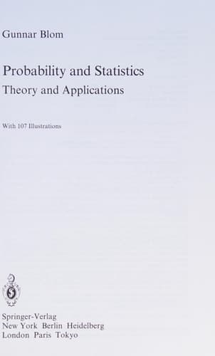 Probabitily and Statistics: Theory and Applications (Springer Texts in Statistics)