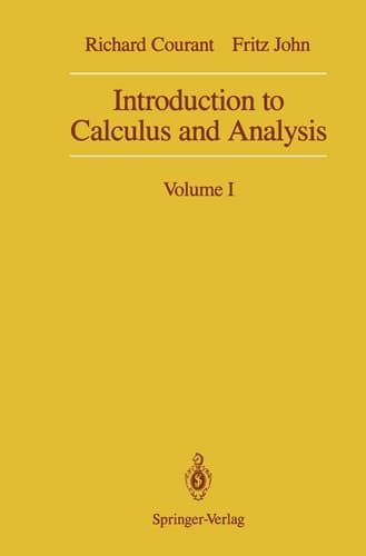 Introduction to Calculus and Analysis, Vol. 1 (Classics in Mathematics)