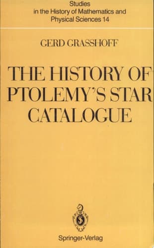 The History of Ptolemy’s Star Catalogue