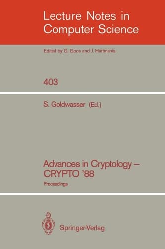 Advances in Cryptology - CRYPTO '88 Proceedings