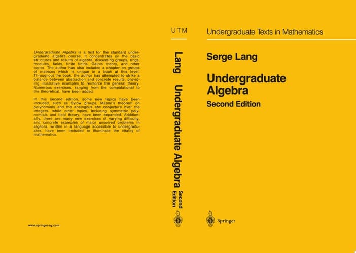 Undergraduate Algebra
