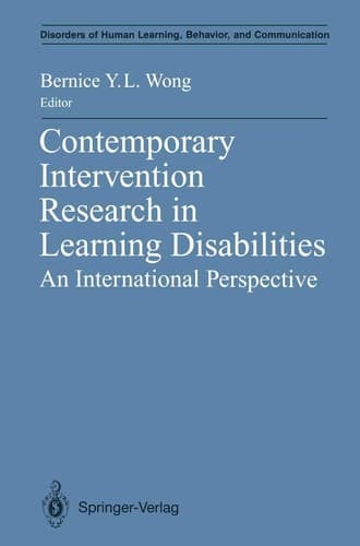 Contemporary Intervention Research in Learning Disabilities: An International Perspective (Disorders of Human Learning, Behavior, and Communication)