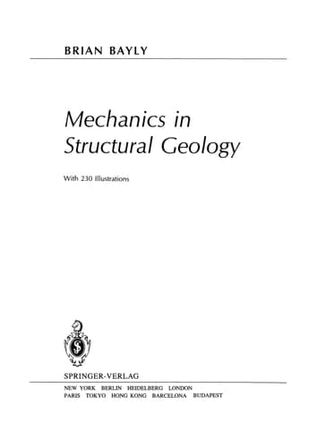 Mechanics in Structural Geology