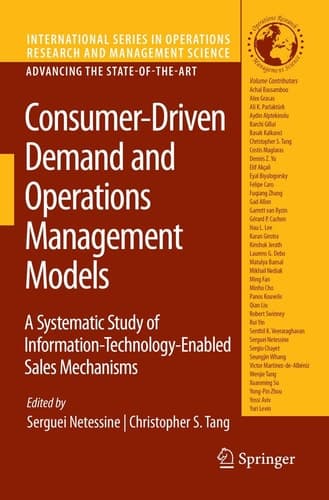 Consumer-Driven Demand and Operations Management Models A Systematic Study of Information-Technology-Enabled Sales Mechanisms