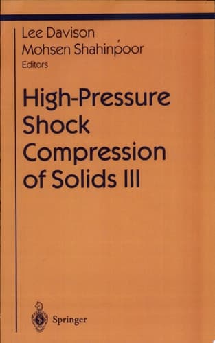 High-Pressure Shock Compression of Solids III
