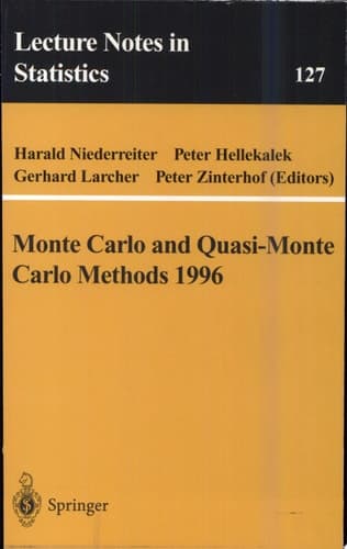 Monte Carlo and Quasi-Monte Carlo Methods 1996 Proceedings of a Conference at the University of Salzburg, Austria, July 9-12, 1996