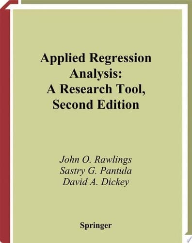 Applied Regression Analysis A Research Tool