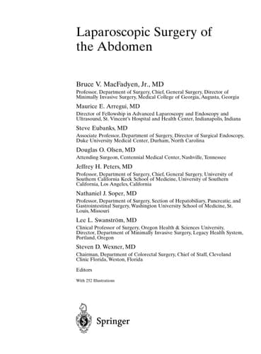 Laparoscopic Surgery of the Abdomen