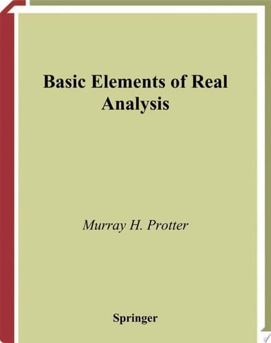 Basic Elements of Real Analysis