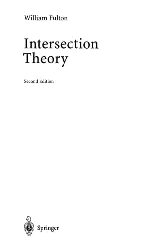 Intersection Theory