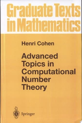 Advanced Topics in Computational Number Theory