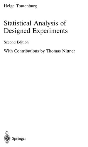 Statistical Analysis of Designed Experiments