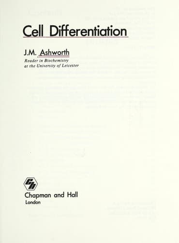 Cell Differentiation (Outline Studies in Biology)