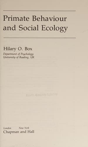 Primate Behaviour and Social Ecology
