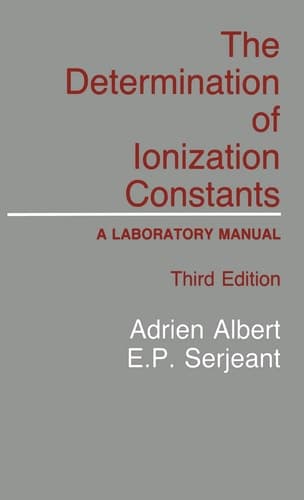 The Determination of Ionization Constants: A Laboratory Manual