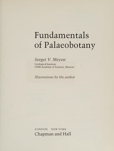Fundamentals of Palaeobotany