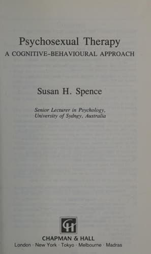 Psychosexual Therapy A Cognitive-Behavioural Approach