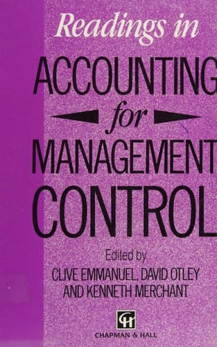 Readings in Accounting for Management Control (Chapman & Hall Series in Accounting and Finance)