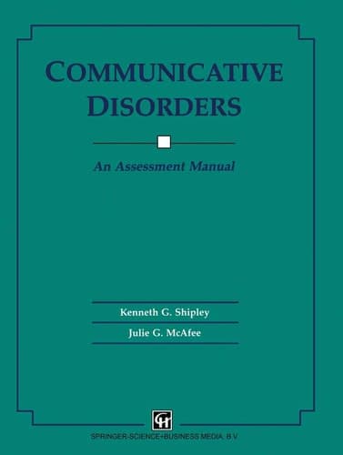 Communicative Disorders An Assessment Manual