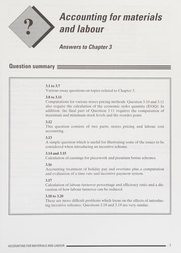 Costing An introduction Students’ Manual