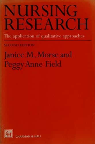 Nursing Research The Application of Qualitative Approaches