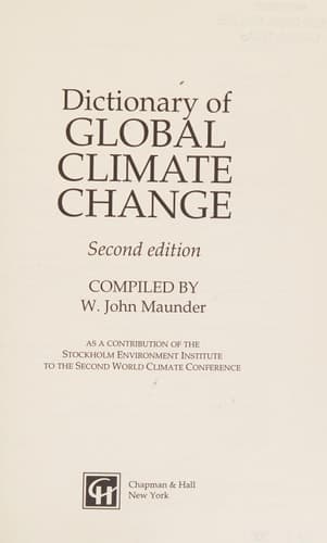Dictionary of Global Climate Change