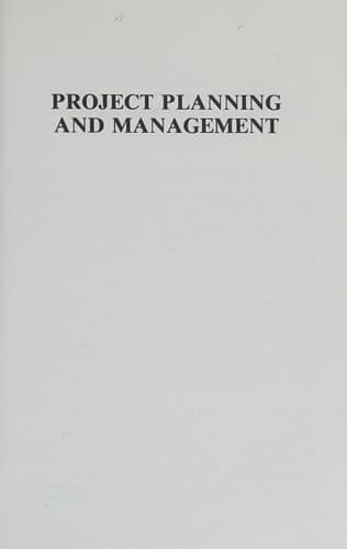 Project Planning and Management: An Integrated System for Improving Productivity (Van Nostrand Reinhold Environmental Engineering Series)