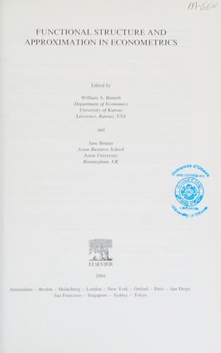 Functional Structure and Approximation in Econometrics