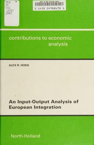 An Input-output Analysis of European Integration