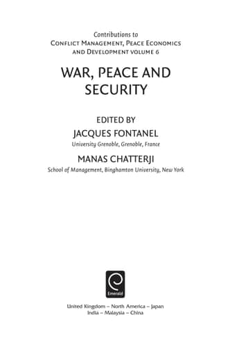 War, Peace, and Security
