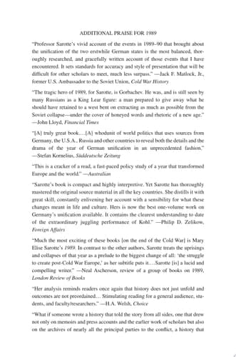 1989 The Struggle to Create Post-Cold War Europe - Updated Edition