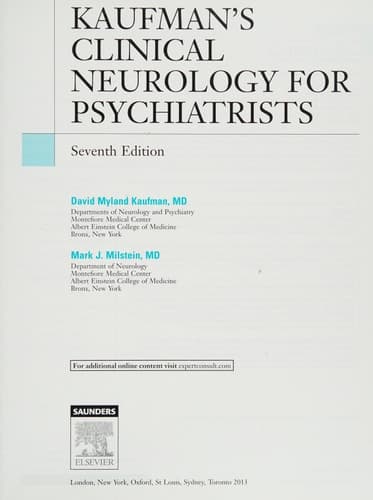 Clinical Neurology for Psychiatrists
