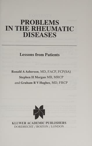 Problems in the Rheumatic Diseases: Lessons from Patients
