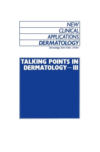 Talking Points in Dermatology - III (New Clinical Applications: Dermatology, 9)