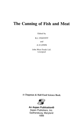 Canning of Fish and Meat