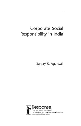Corporate Social Responsibility in India