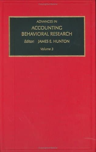 Advances in Accounting Behavioral Research