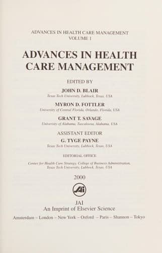 Advances in Health Care Management