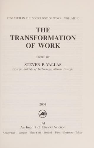 The Transformation of Work