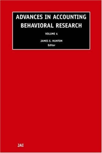 Advances in Accounting Behavioral Research