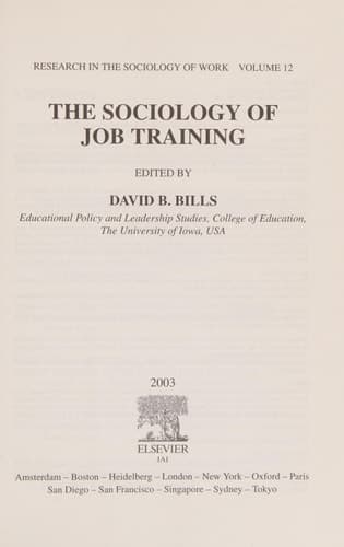 The Sociology of Job Training