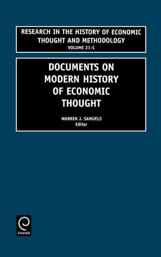 Documents on Modern History of Economic Thought