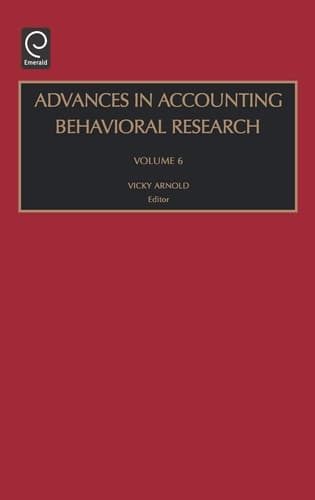 Advances in Accounting Behavioral Research
